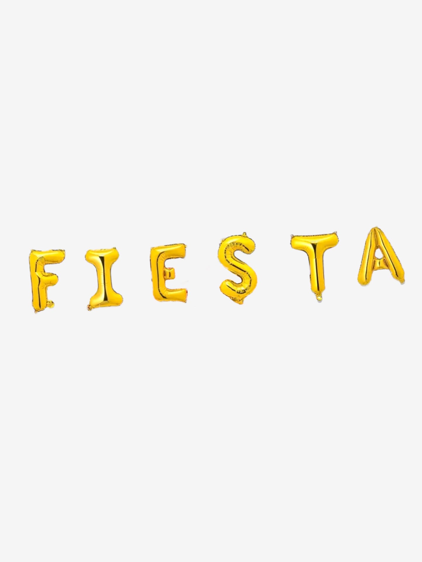 6 delar, 47x30cm - Ballonggirlang FIESTA i guld metallic, bokstÀver