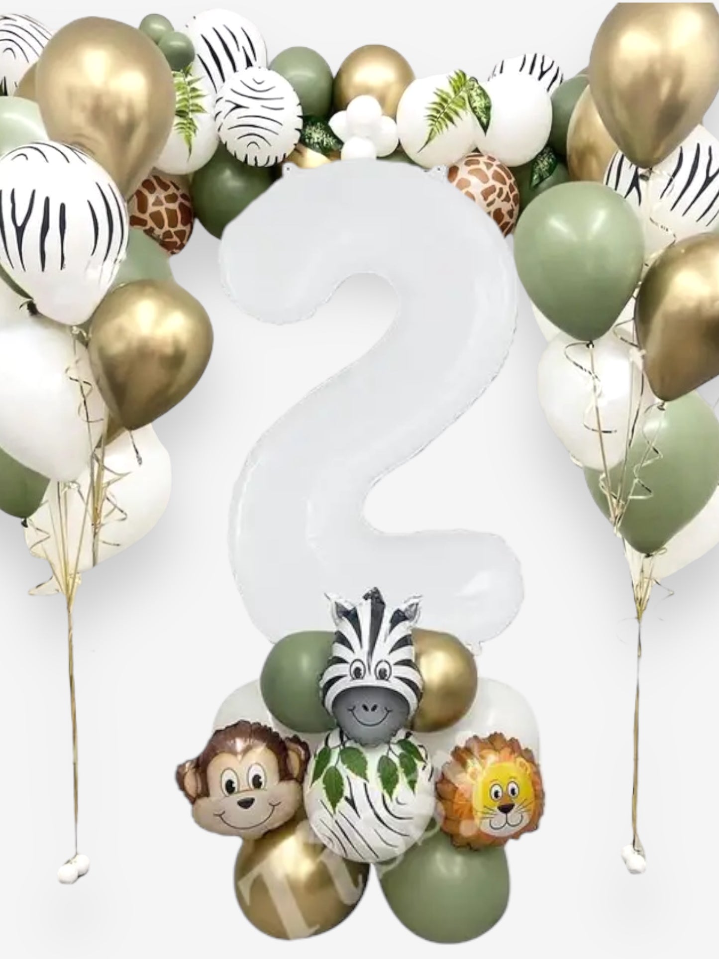 30-delar - Jumbo-Set med ballonger djungeltema Ärsballong