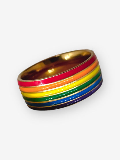 Regnbågsfärgad Pride Ring