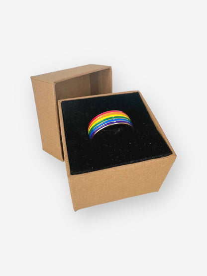 Regnbågsfärgad Pride Ring