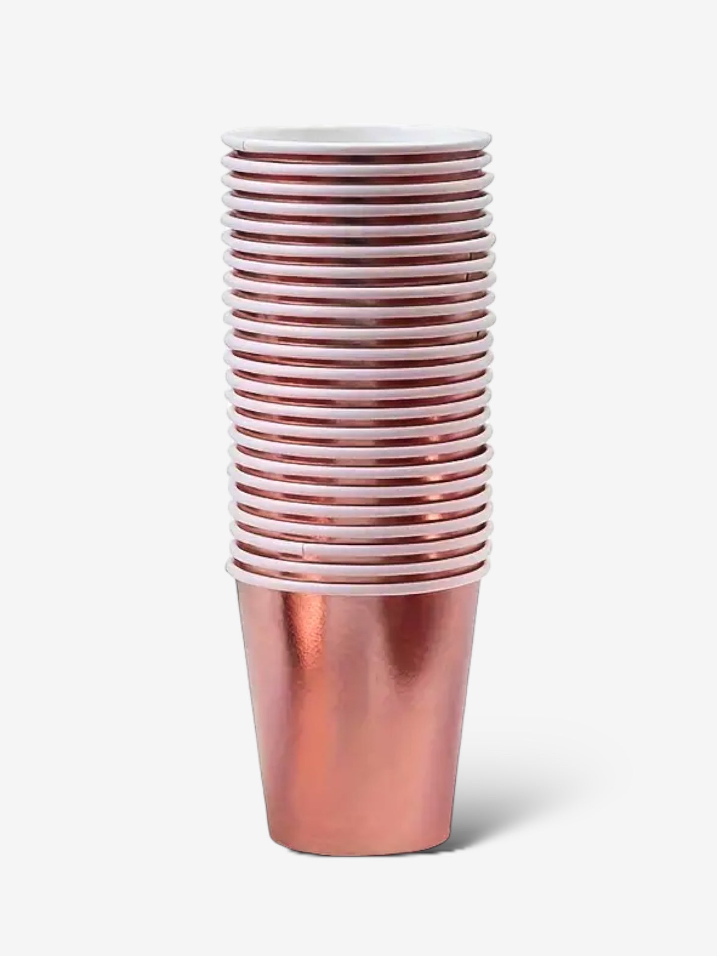 10 stycken - Pappersmugg i rosa metallic