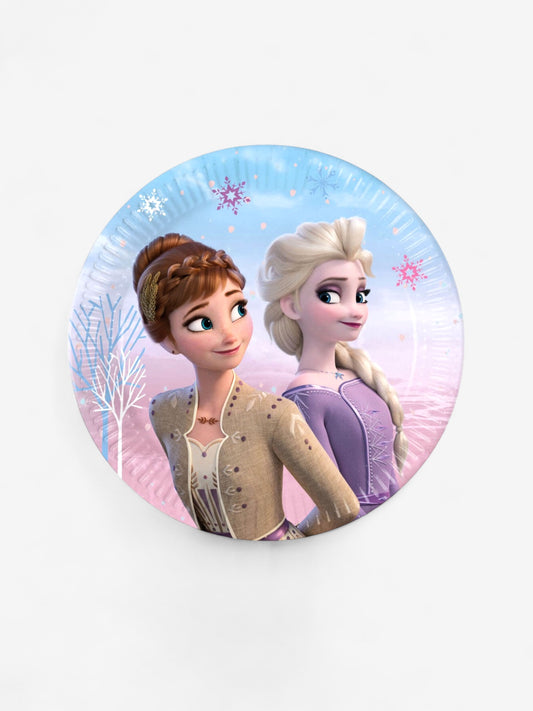 8 stycken, 20cm - Papperstallrikar Disney Frozen, Frost