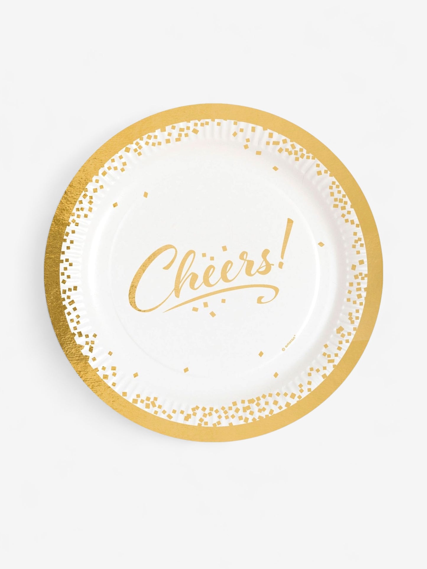 8 stycken - Papperstallrikar Guld "Cheers"