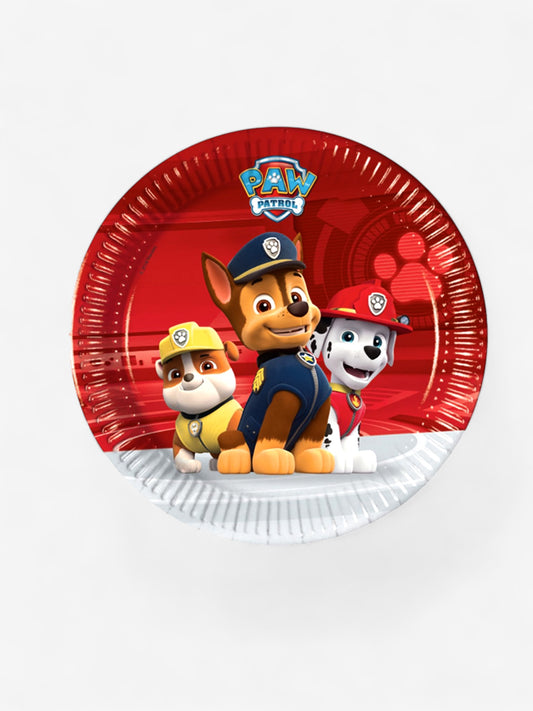 8 stycken, 19,5cm - Papperstallrikar med Paw Patrol