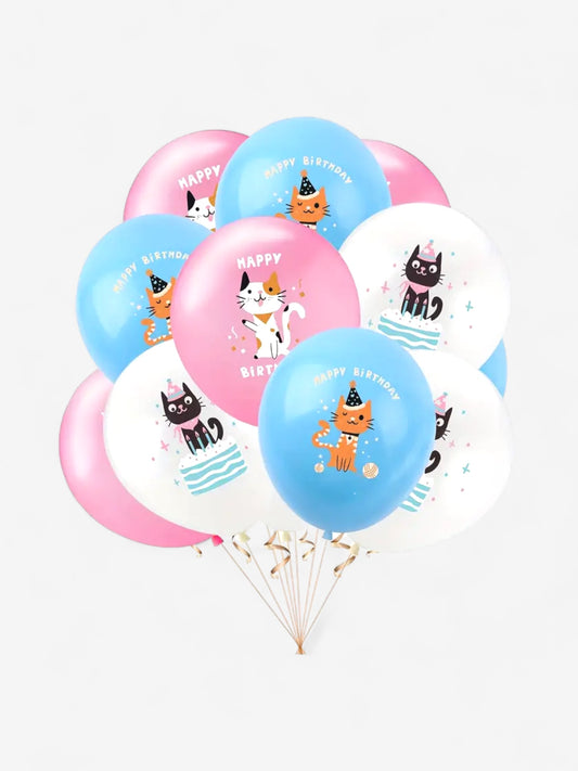 6 stycken, 30cm - Blandade latex-ballonger katt och hund