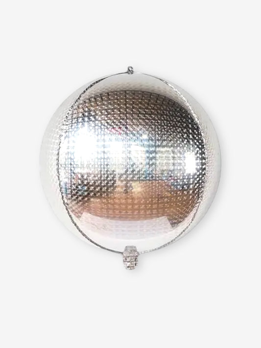 55cm - Folieballong Disco silver holografisk