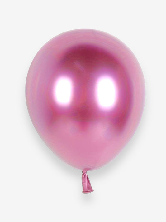 6 stycken, 25cm - Rosa Lila metallic ballonger